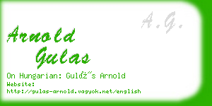 arnold gulas business card